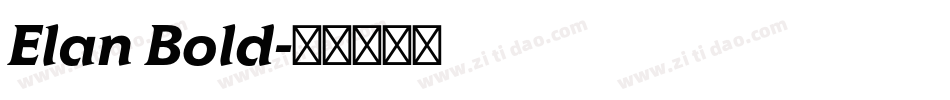 Elan Bold字体转换